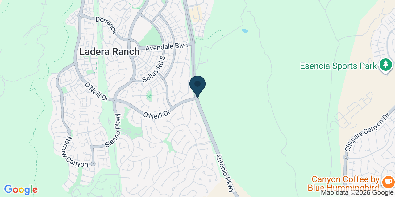 Map showing Orange County, CA