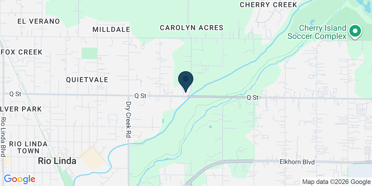 Map showing Rio Linda, Sacramento County, CA