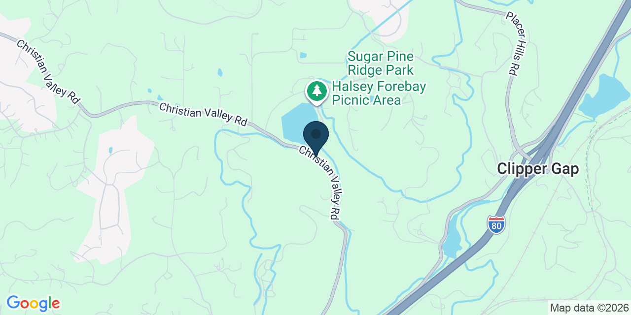 Map showing Auburn, Placer County, CA