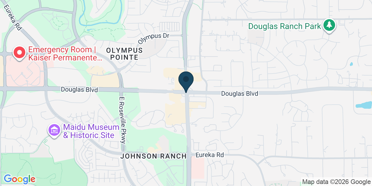 Map showing Roseville, Placer County, CA