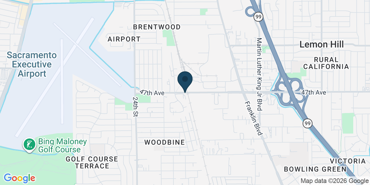 Map showing Sacramento County, CA