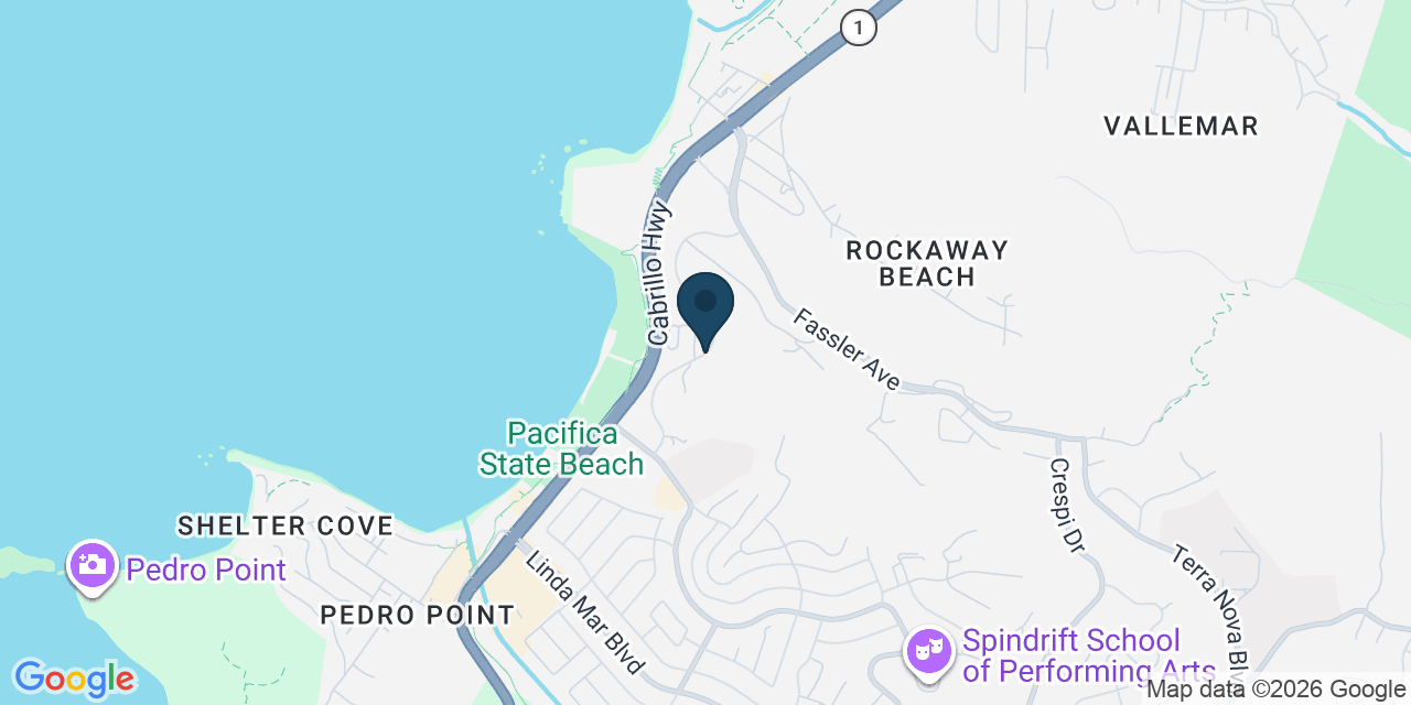 Map showing Pacifica, San Mateo County, CA