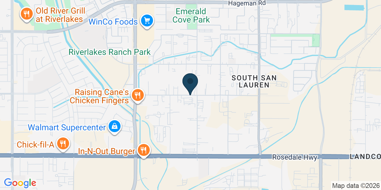 Map showing Kern County, CA