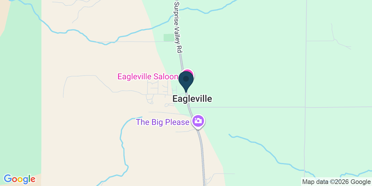 Map showing Eagleville, Modoc County, CA