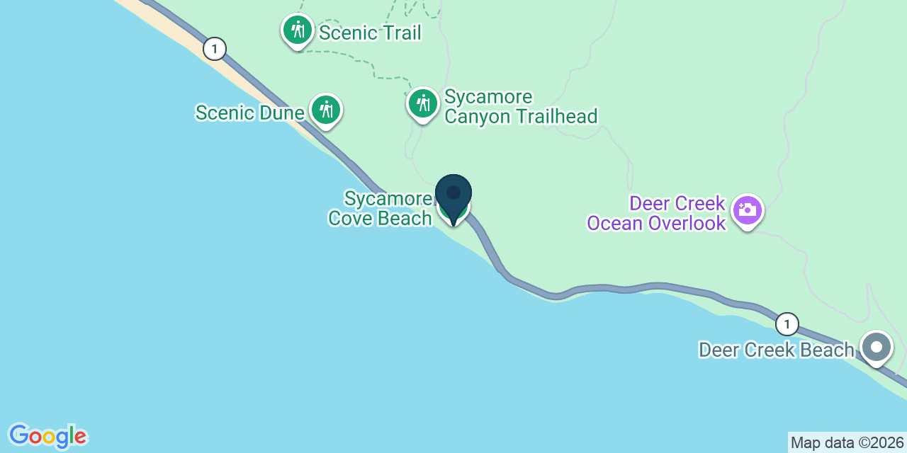 Map showing Malibu, Ventura County, CA