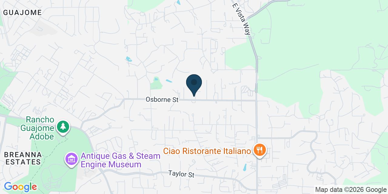 Map showing Vista, San Diego County, CA