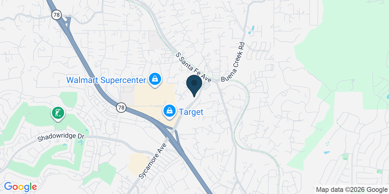 Map showing Vista, San Diego County, CA