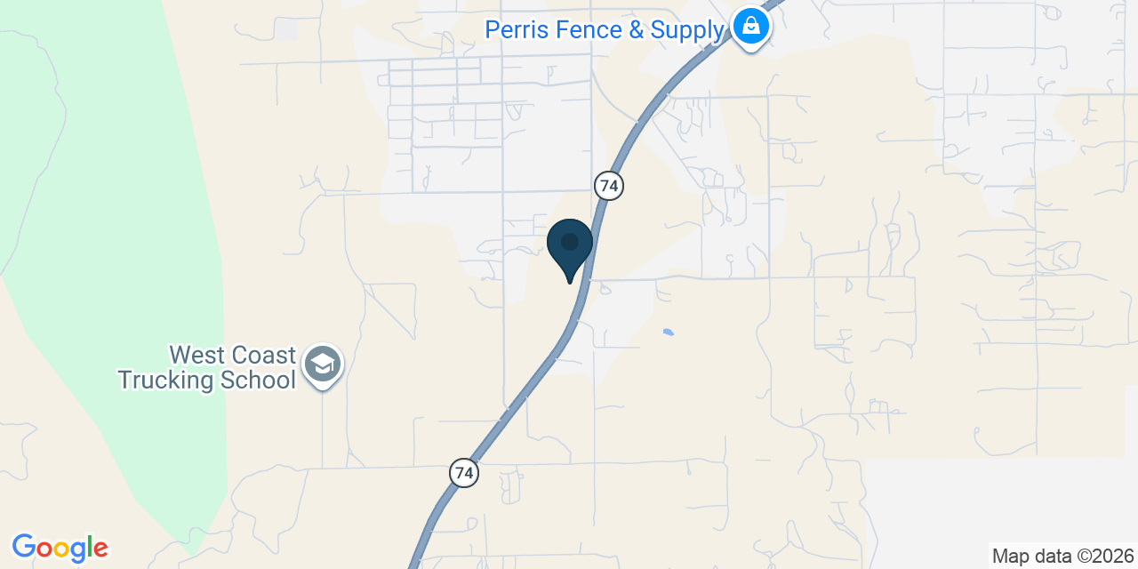 Map showing Perris, Riverside County, CA
