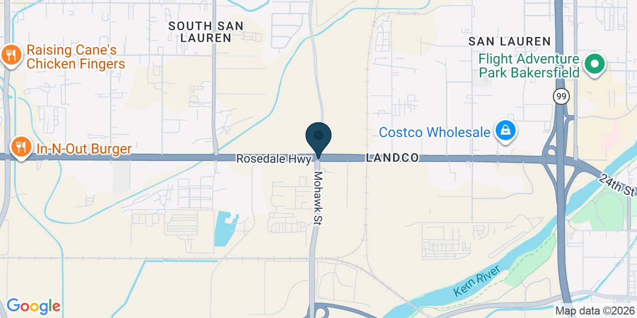 Map showing South San Lauren, Kern County, CA
