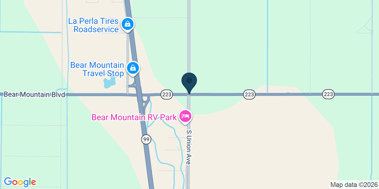 Map showing Kern County, CA