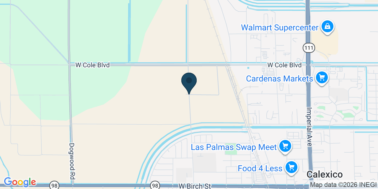 Map showing Imperial County, CA