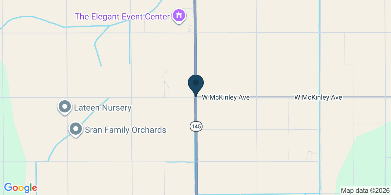 Map showing Fresno County, CA