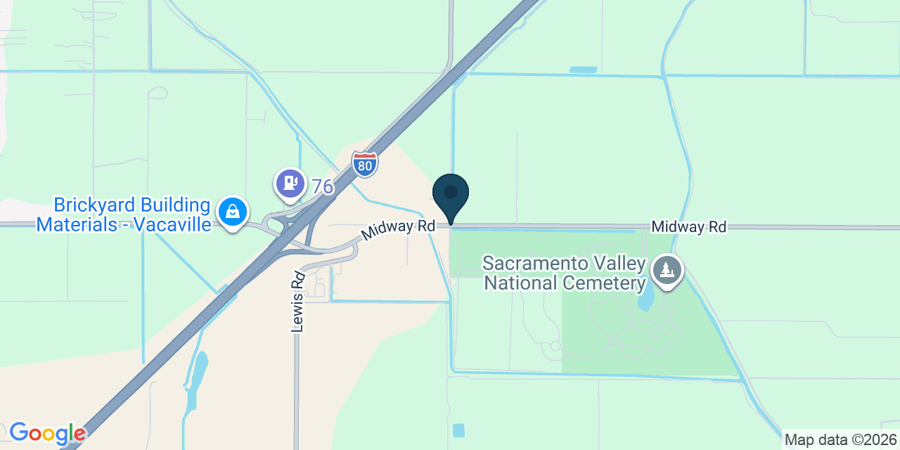 Map showing Solano County, CA