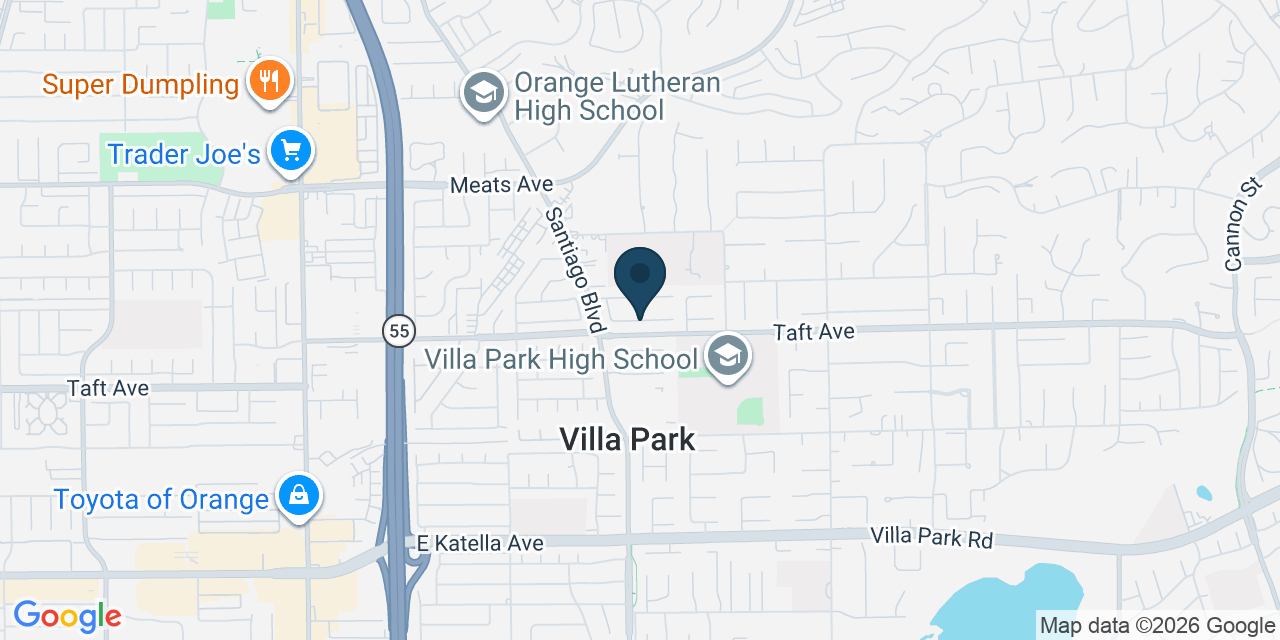 Map showing Orange, Orange County, CA