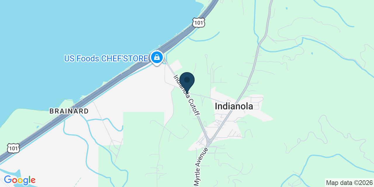 Map showing Indianola, Humboldt County, CA