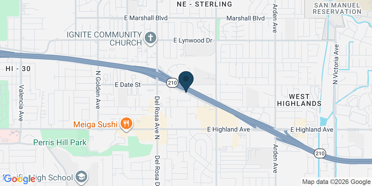 Map showing San Bernardino County, CA