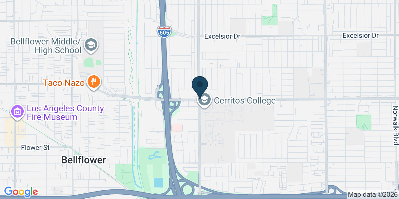 Map showing Los Angeles County, CA