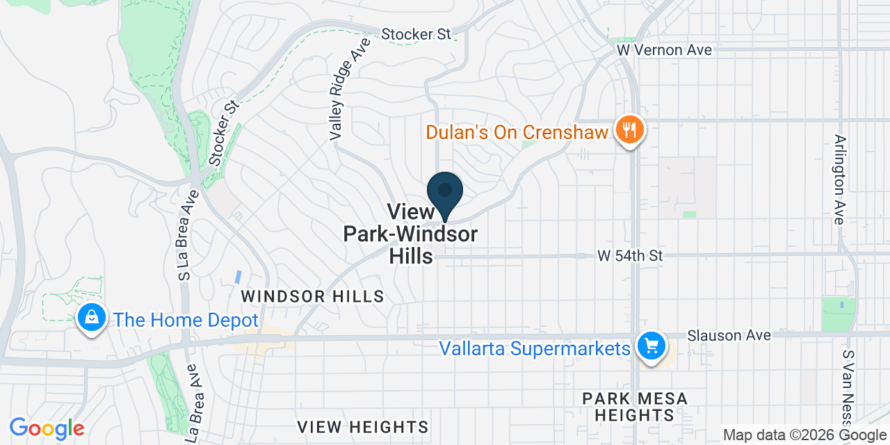 Map showing South Los Angeles, Los Angeles County, CA