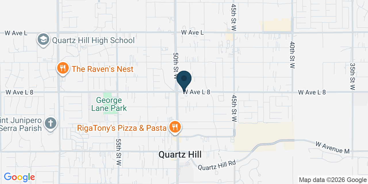 Map showing Quartz Hill, Los Angeles County, CA