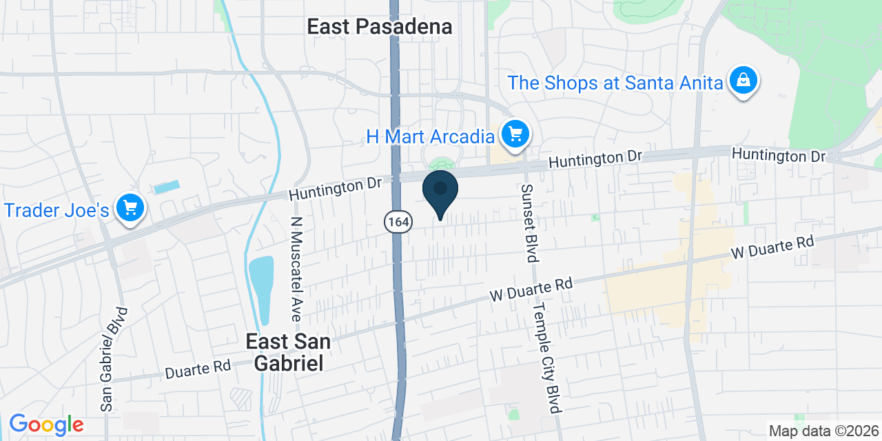 Map showing San Gabriel, Los Angeles County, CA