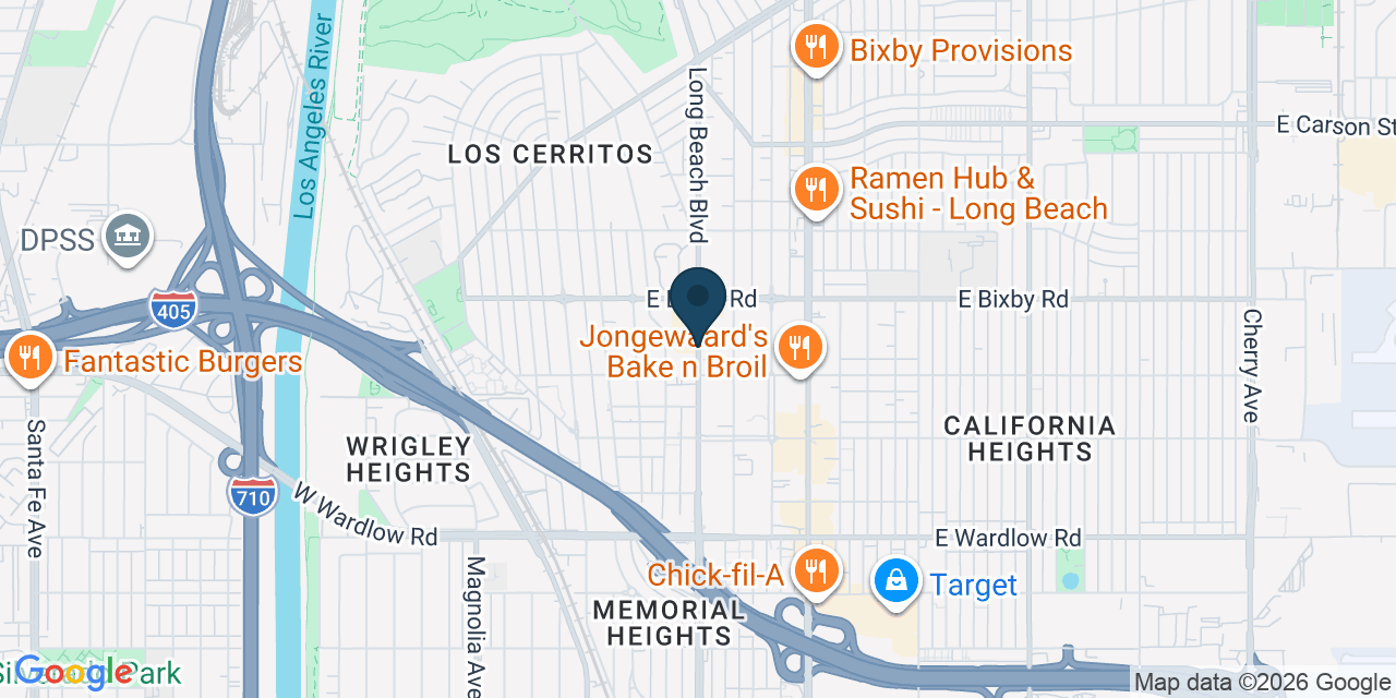 Map showing Los Angeles County, CA