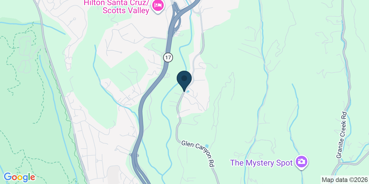 Map showing Santa Cruz County, CA