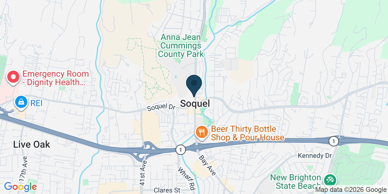 Map showing Soquel, Santa Cruz County, CA