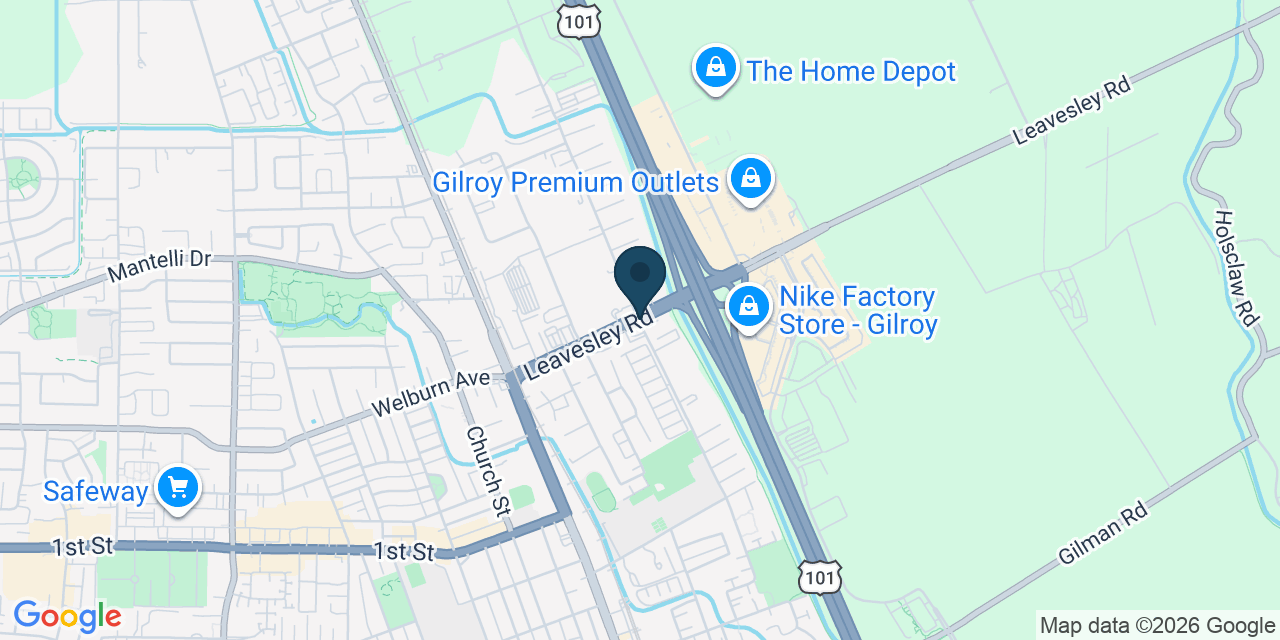 Map showing Gilroy, Santa Clara County, CA