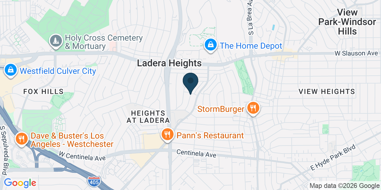 Map showing Los Angeles County, CA