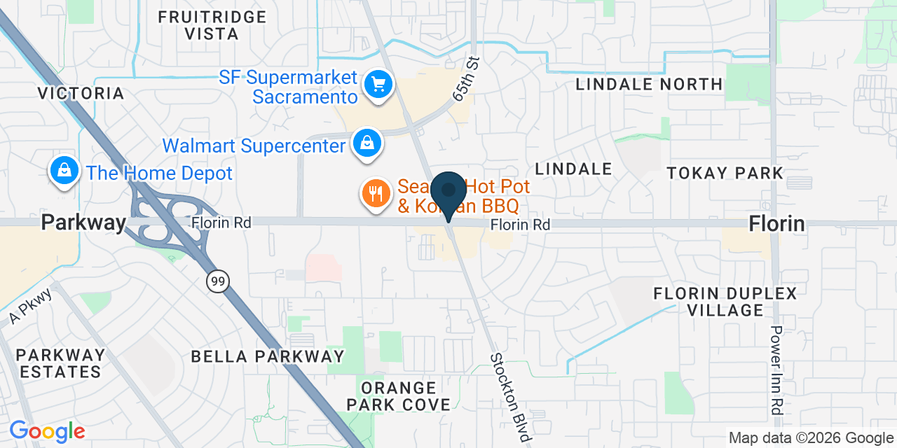 Map showing Florin, Sacramento County, CA