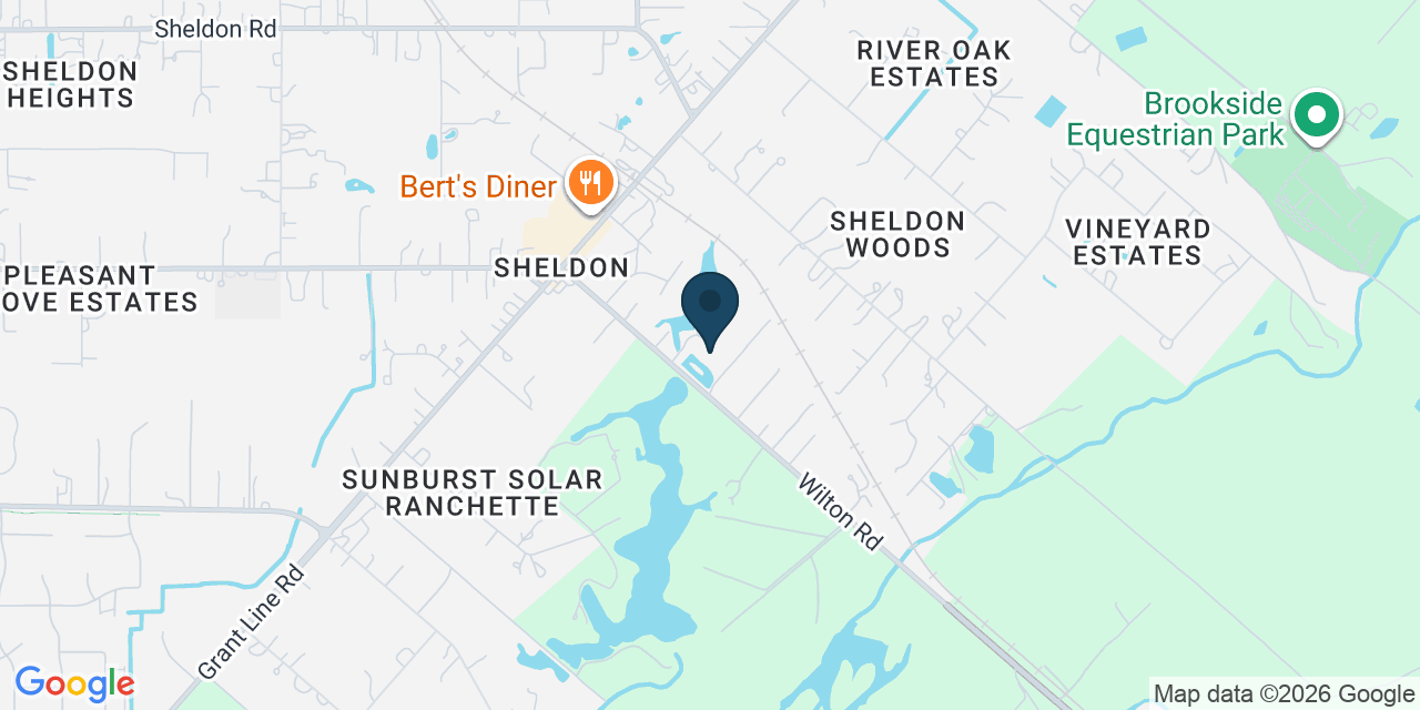 Map showing Elk Grove, Sacramento County, CA