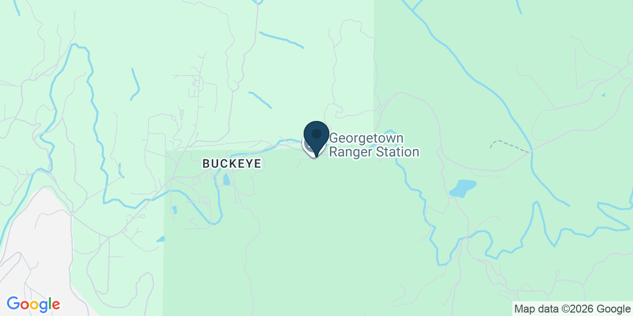 Map showing Georgetown, El Dorado County, CA