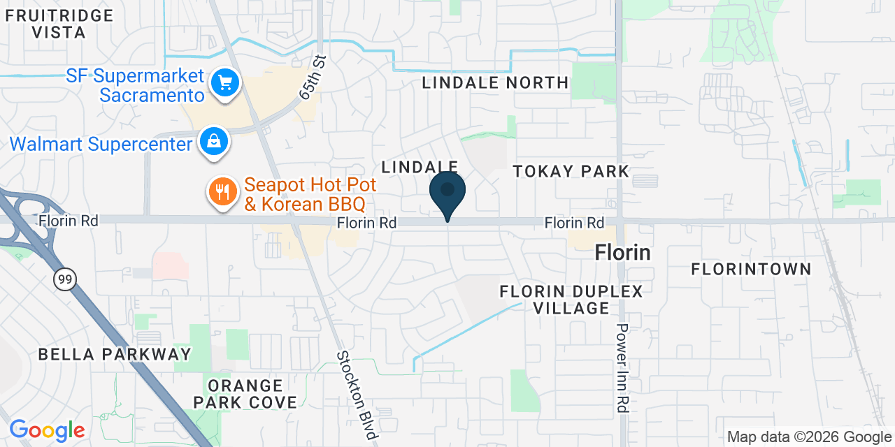 Map showing Florin, Sacramento County, CA