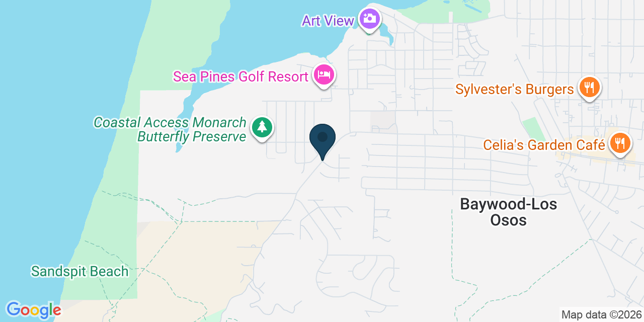 Map showing Baywood-Los Osos, San Luis Obispo County, CA