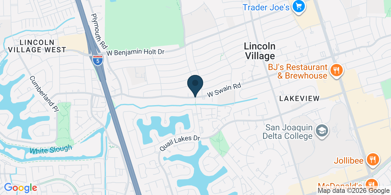Map showing Lincoln Village, San Joaquin County, CA