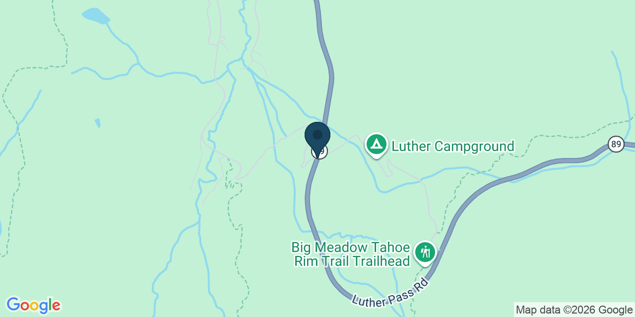 Map showing El Dorado County, CA