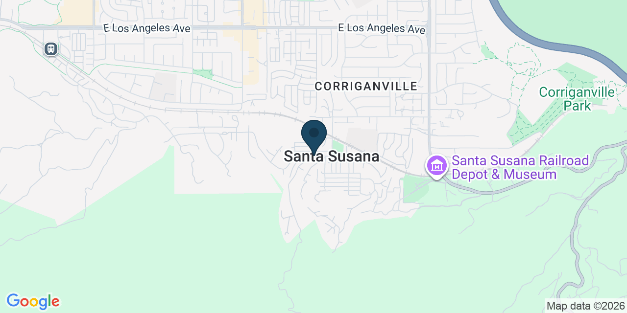 Map showing Santa Susana, Ventura County, CA