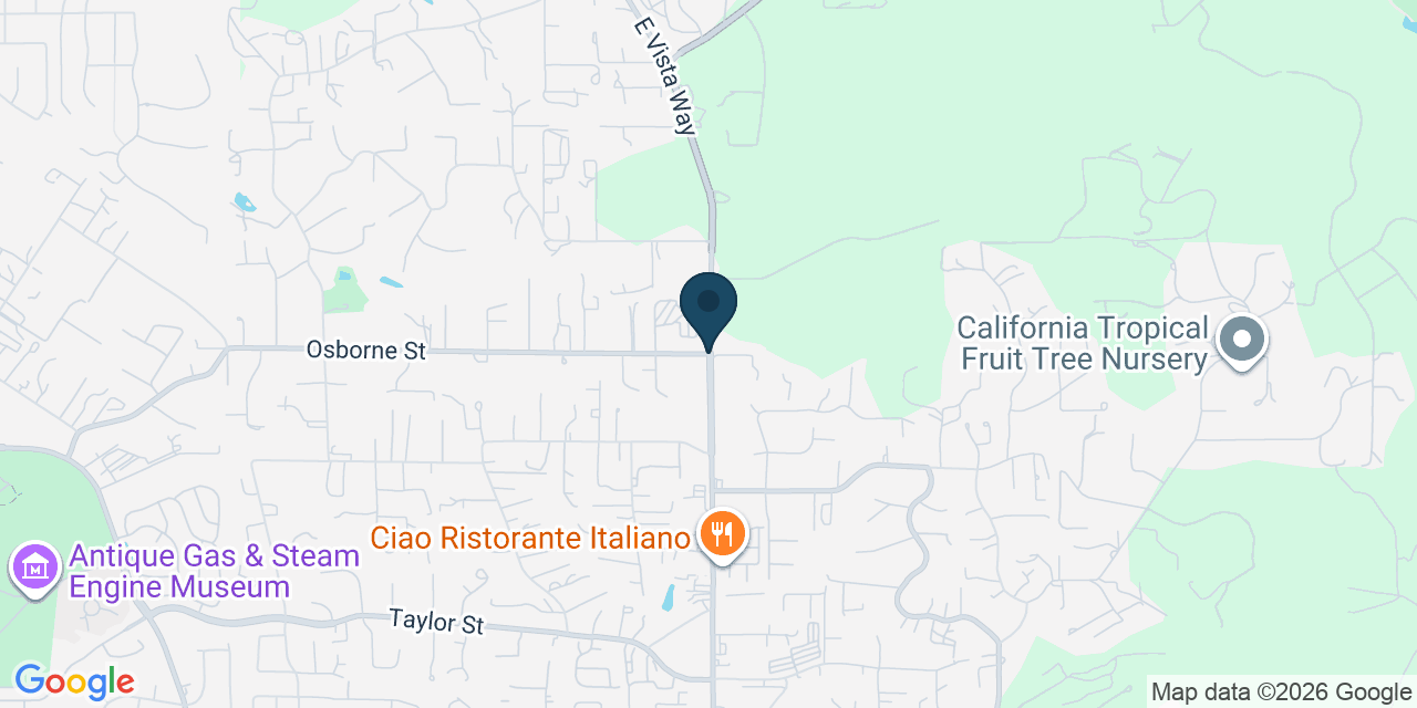 Map showing San Diego County, CA