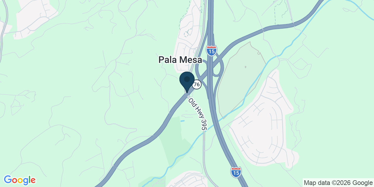 Map showing San Diego County, CA
