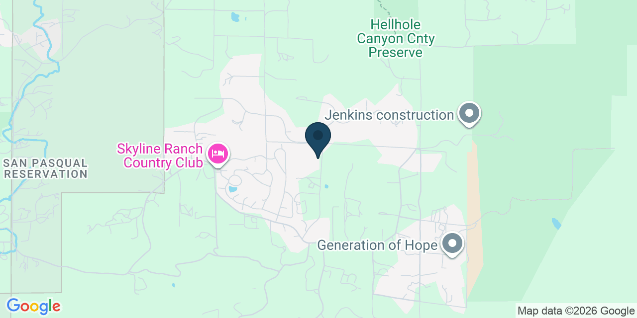 Map showing Valley Center, San Diego County, CA