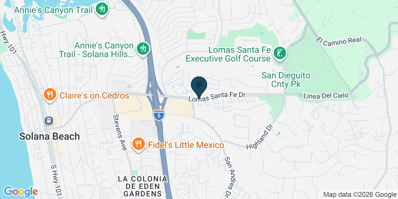 Map showing San Diego County, CA