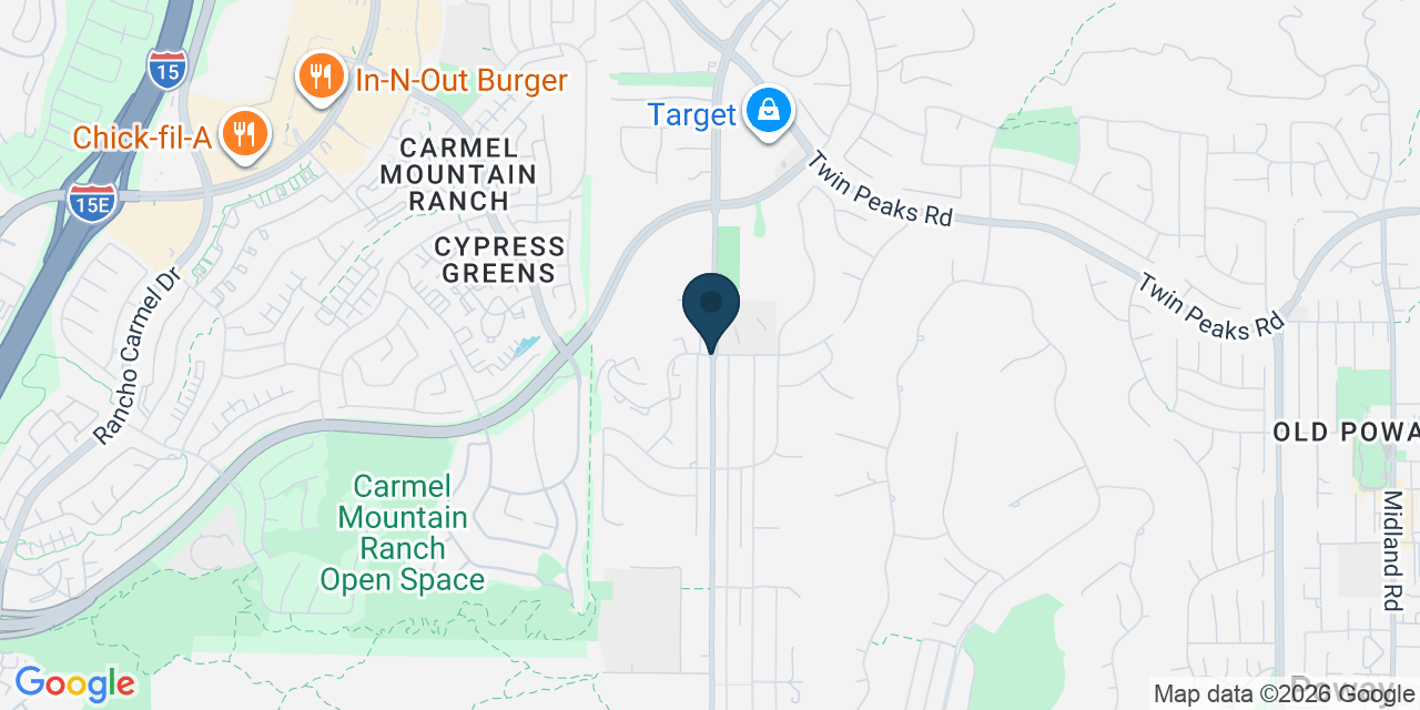 Map showing San Diego County, CA