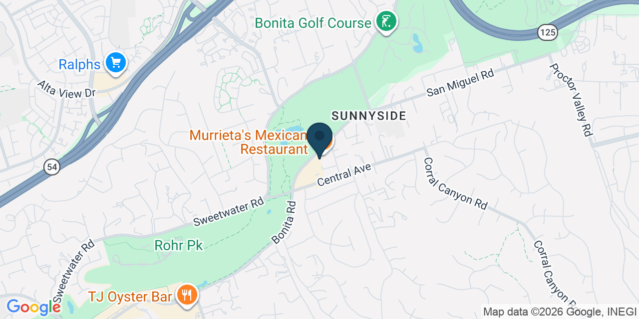 Map showing Bonita, San Diego County, CA