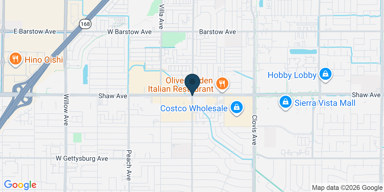 Map showing Clovis, Fresno County, CA
