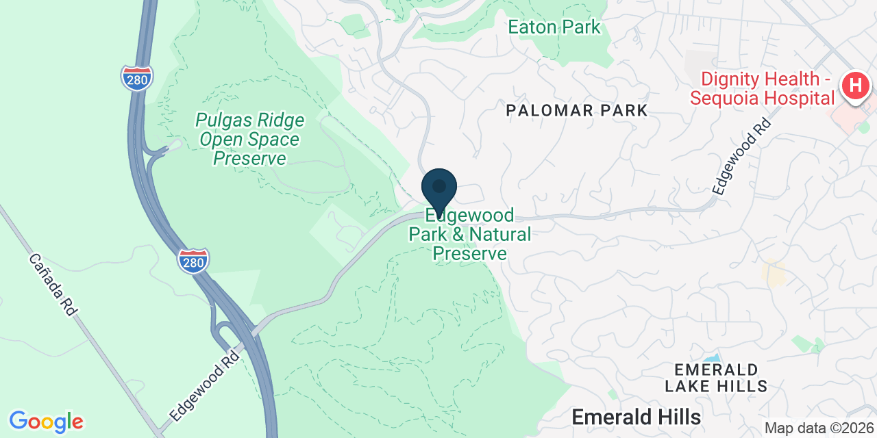 Map showing Redwood City, San Mateo County, CA