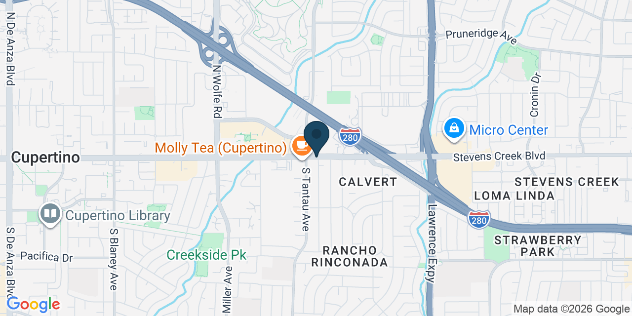 Map showing Santa Clara County, CA