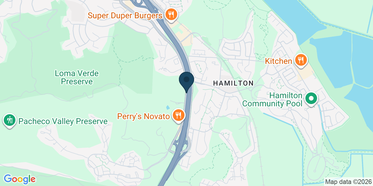 Map showing Marin County, CA