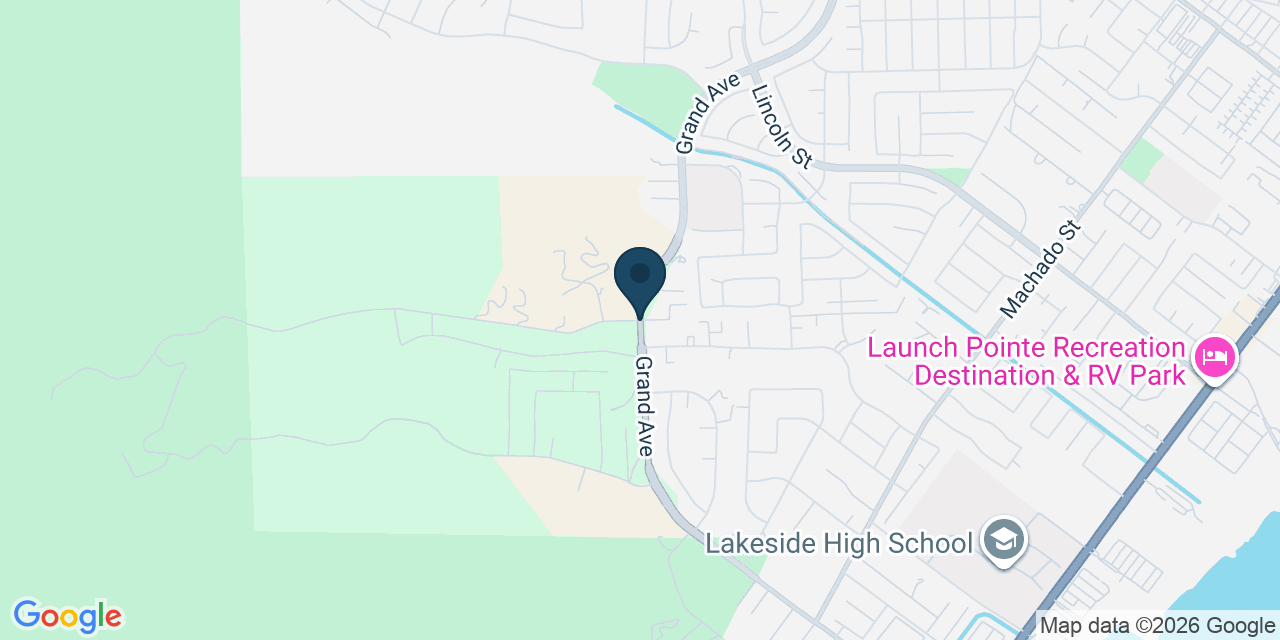 Map showing Lakeland Village, Riverside County, CA