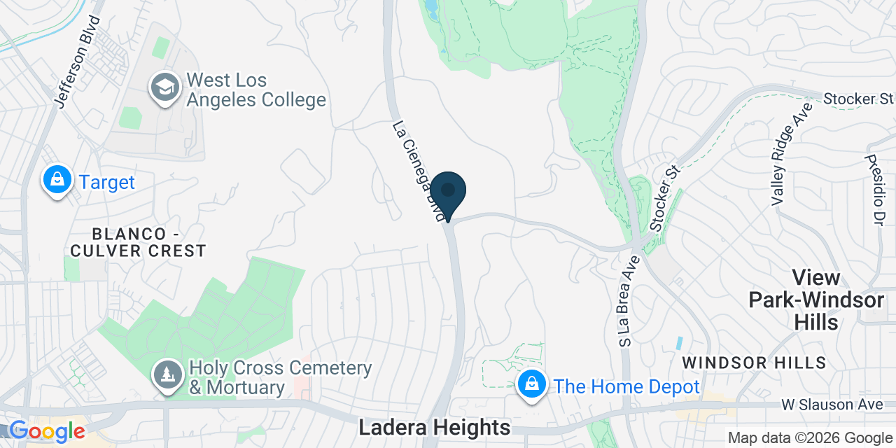 Map showing Ladera Heights, Los Angeles County, CA