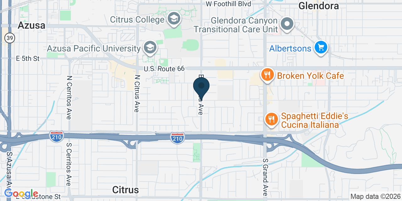 Map showing Citrus, Los Angeles County, CA